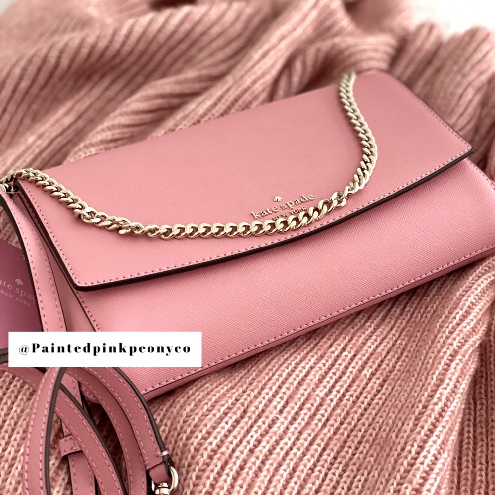 Sold!! KATE SPADE | Pink Carnation Purse Crossbody Shoulder Bag - Picture 10 of 14